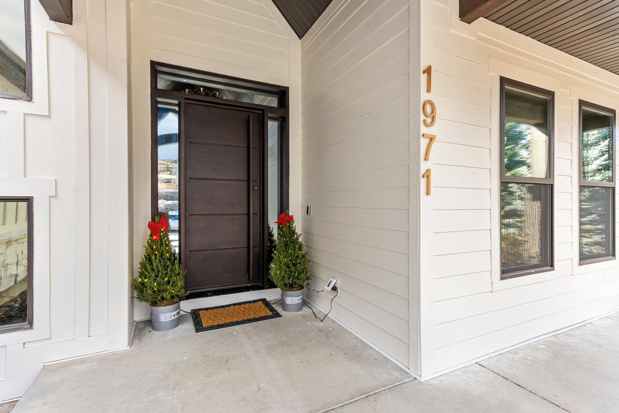 Exterior Front Door of Remodeled Utah Home